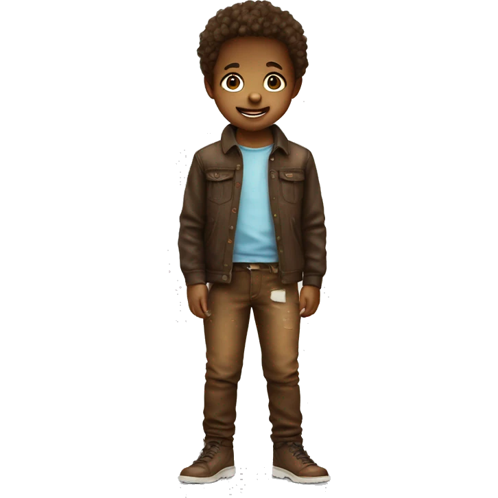 little kid with brown stain on pants emoji