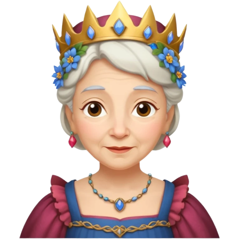 The kind and amiable grandmother in medieval fairy tales emoji