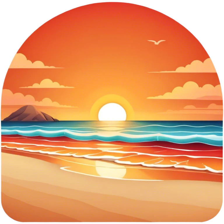 Sunset beach  emoji
