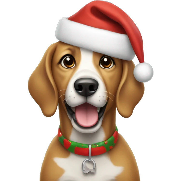 A DOG CELEBRATING CHRISTMAS emoji
