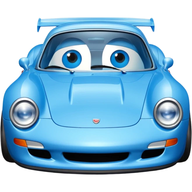 blue carrera from cars movie emoji