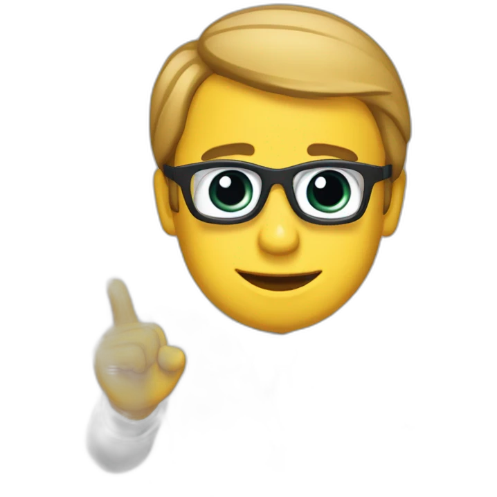 macron sur son ordinateur emoji