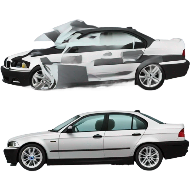BMW E46 316i in black from the side emoji