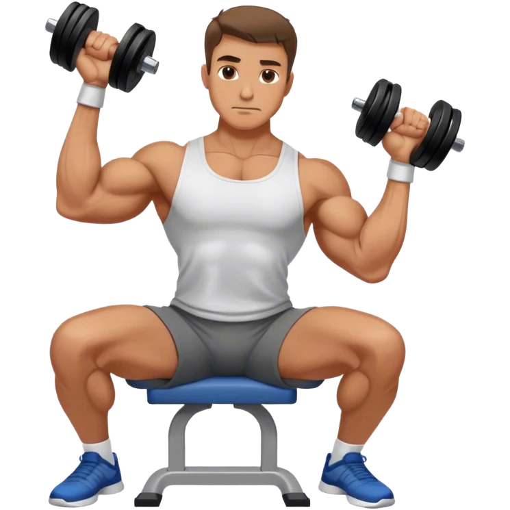 man seated weighted wrist curl emoji