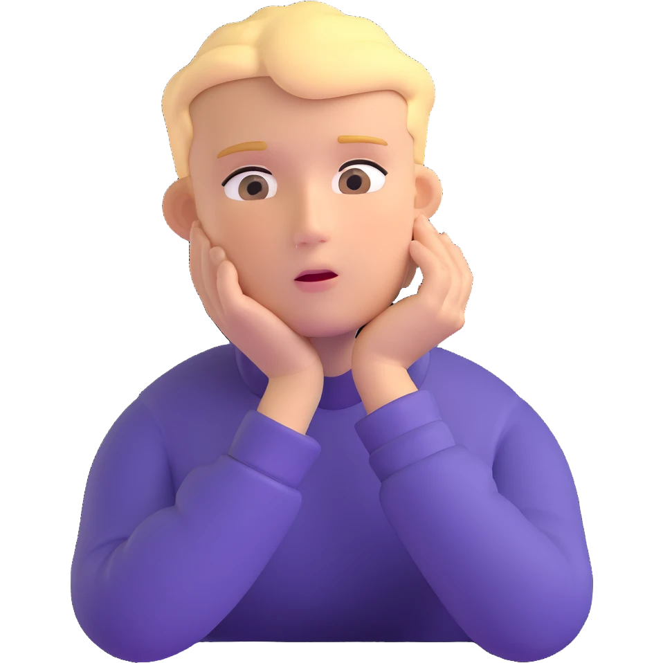 thinking face, looking up, hand on chin emoji