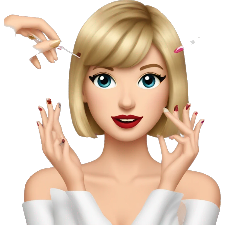 Taylor Swift getting her nails  emoji