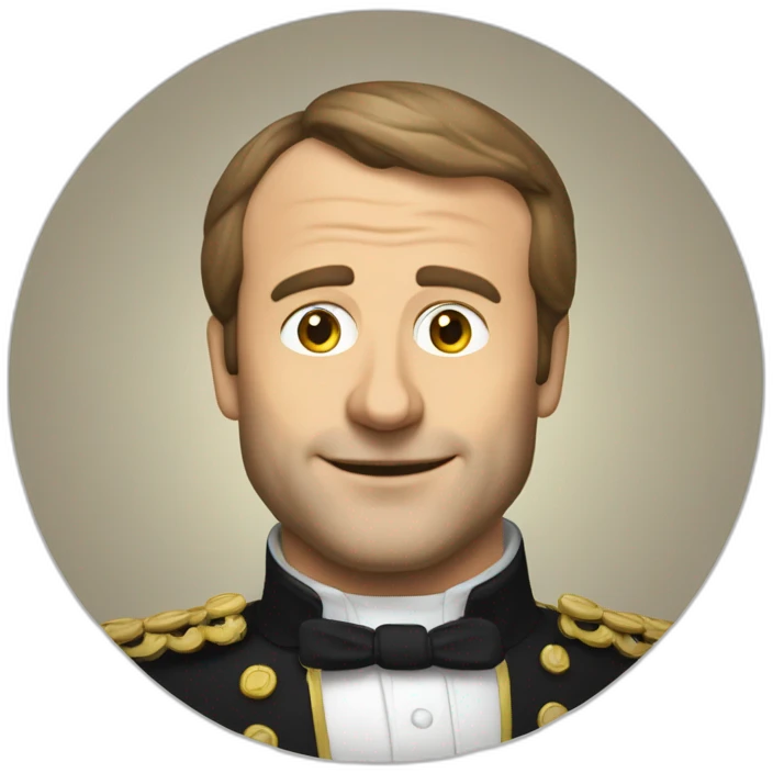 Macron buvant de la bière emoji