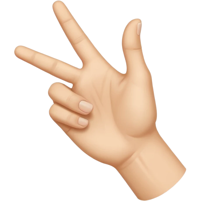 
hand in profile, showing stop emoji