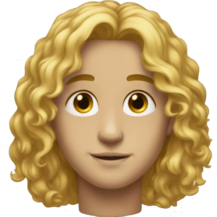 aesthetic bodubuilder with golden skin and mid long hair emoji