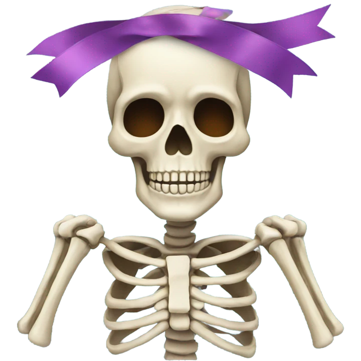 Skeleton with ribbons  emoji