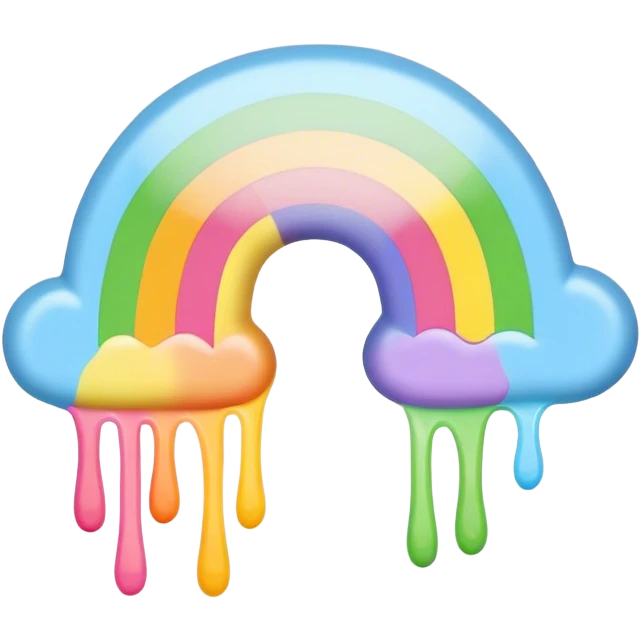 rainbow melted pastel emoji