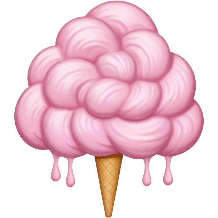 cotton candy pastel pink fluffy smooth not stringy not messy emoji