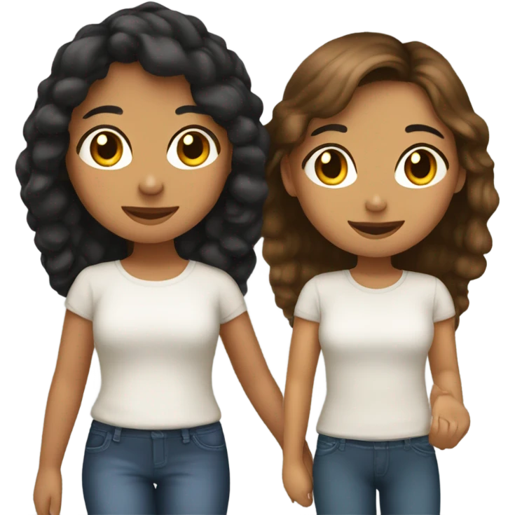 Three Hispanic girl best friends  emoji