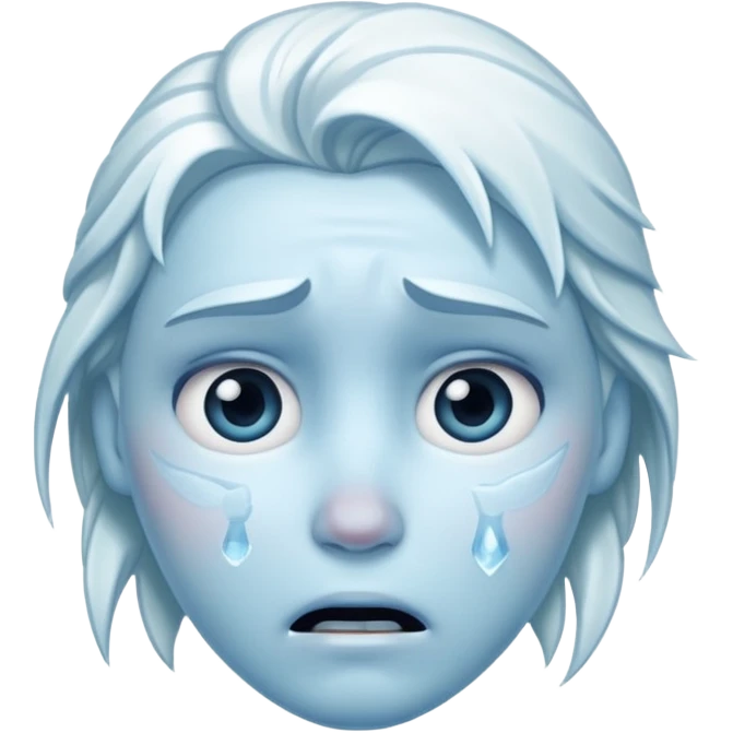 Frozen icy distraught face iOs emoji emoji