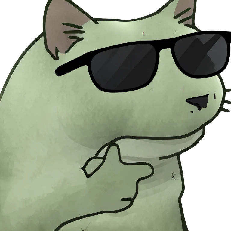 Cat with sunglasses emoji