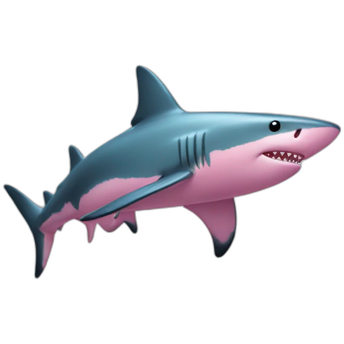Pink shark emoji