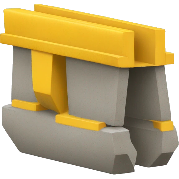 Create an yellow formwork beam which is used for the concrete industry emoji