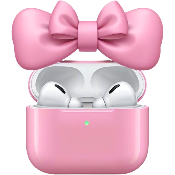 AirPod max pink bows emoji