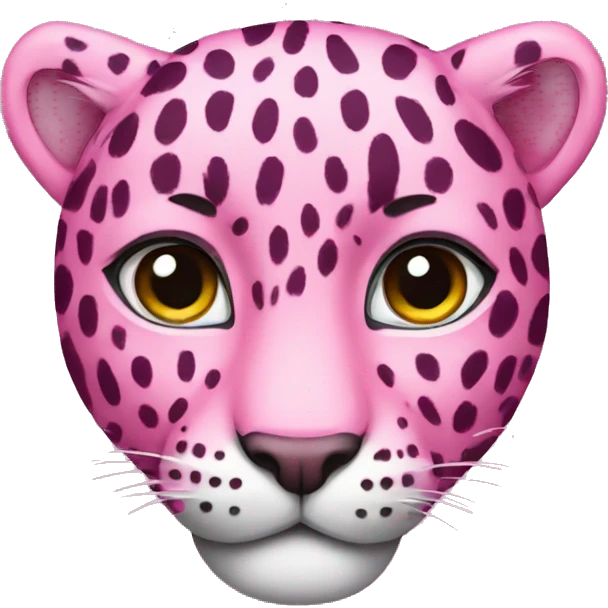 Pink leopard emoji