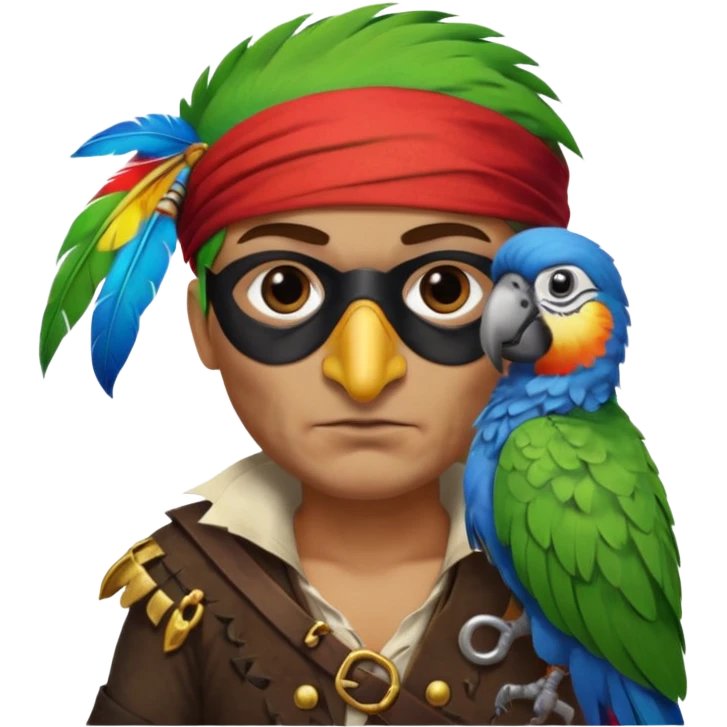 pirate and parrot emoji