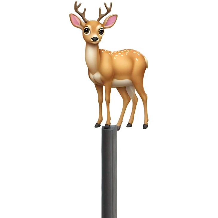 Deer on a pole emoji