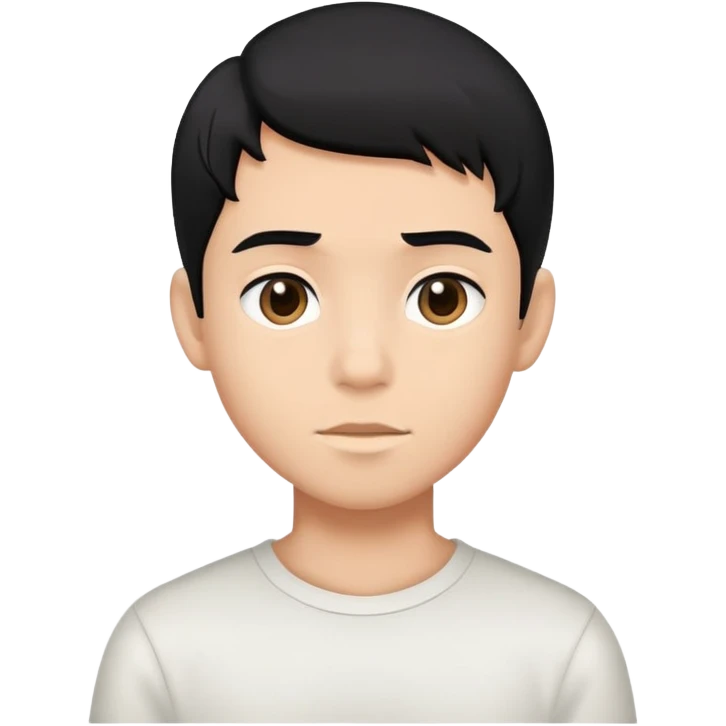 regazzo con capelli neri emoji