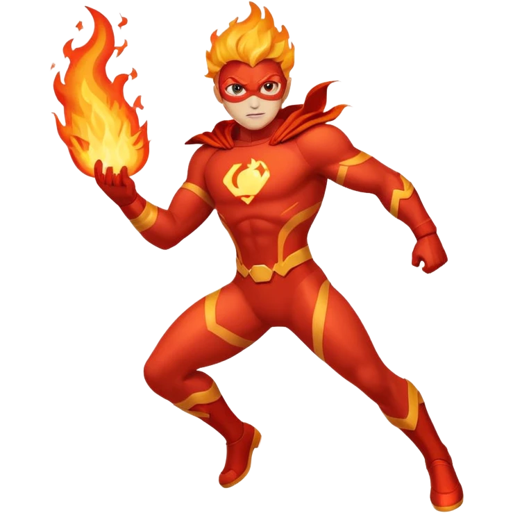 superhero burning emoji