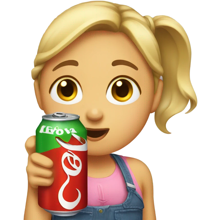girl chugging a soda  emoji