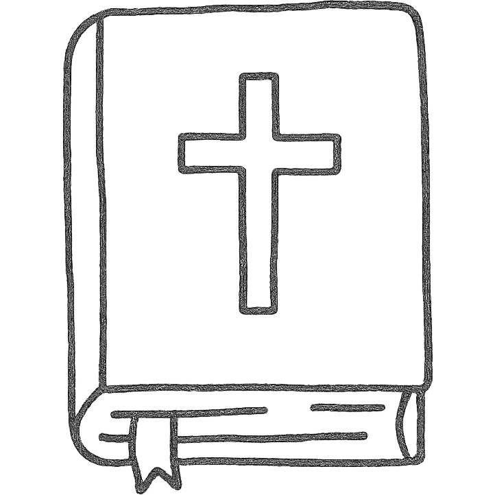 A pink bible emoji