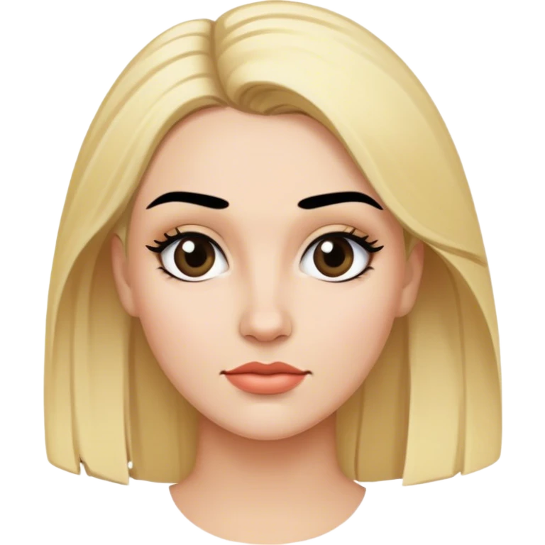 BLONDE WITH BLACK EYEBRO emoji