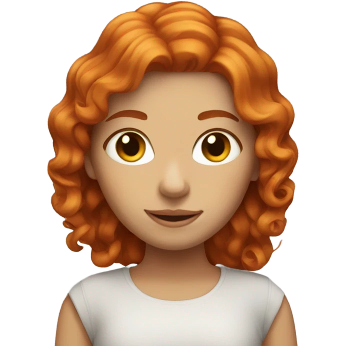Pretty ginger girl emoji
