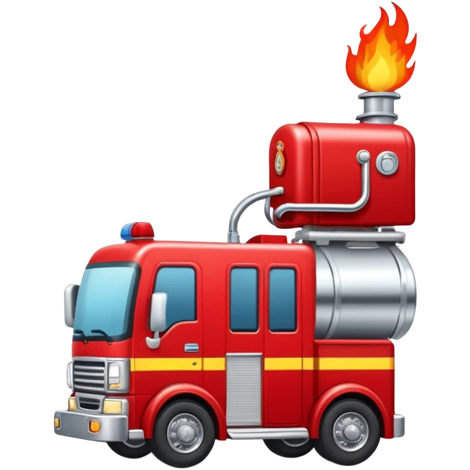Skibidi Toilet holding a fire truck emoji