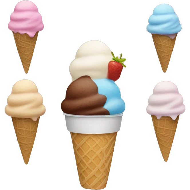 someone buying an ice cream emoji