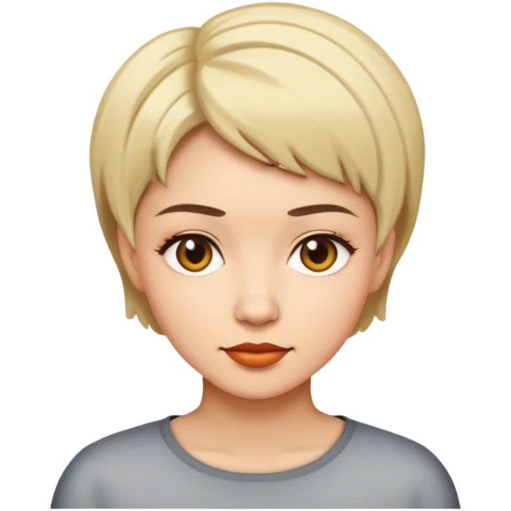 Esmer kısa saçlı emoji