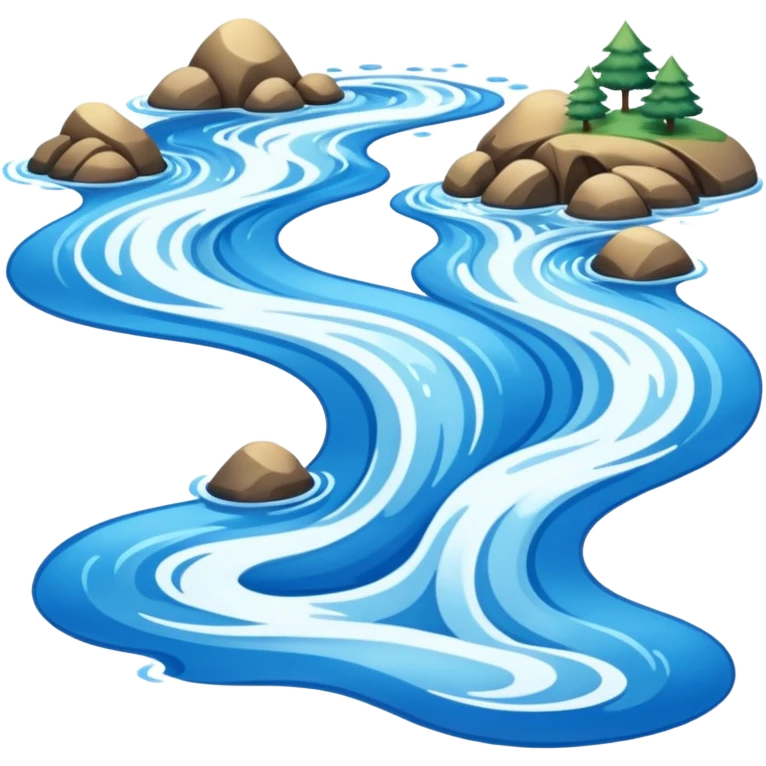 A flowing river emoji