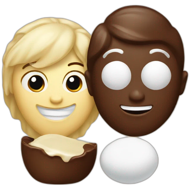 Chocolat and vanilla emoji