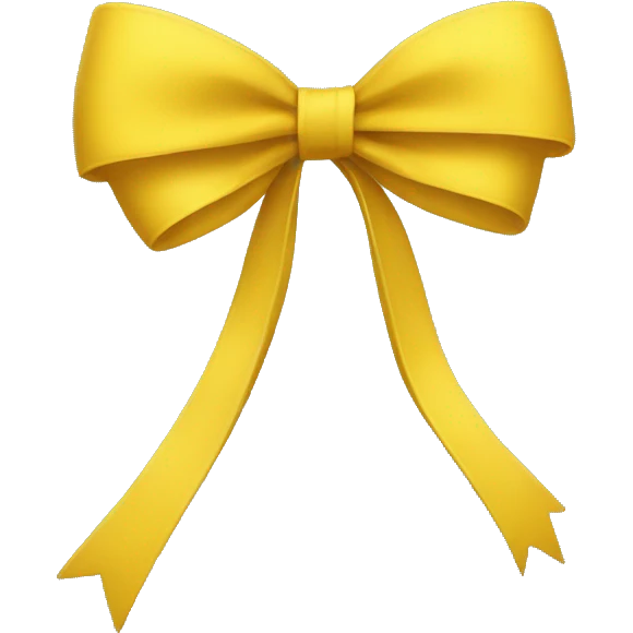 Yellow bow emoji