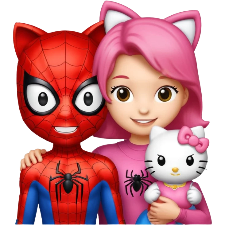  اسپایدرمن هلو کیتی اسپایدر من emoji