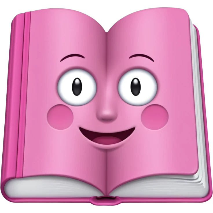 generate an ios genmoji of a pink book that says "IT ENDS WITH US"  emoji