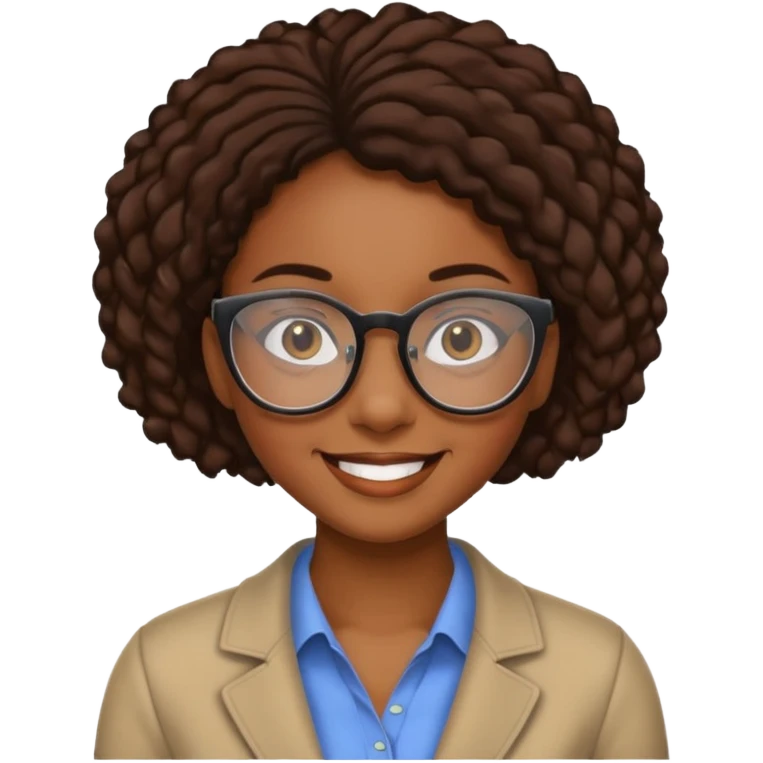 IT black girl with glasses emoji