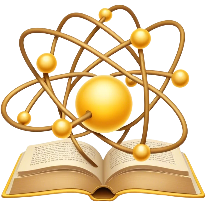 book of powerful yellow beige atom magical emoji