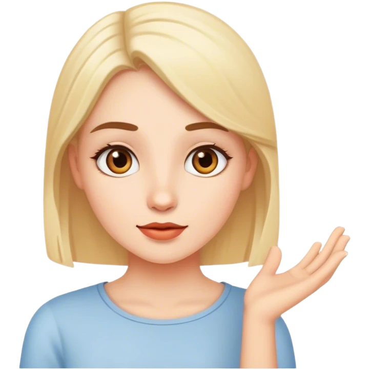 Beautiful girl talking about her project  emoji