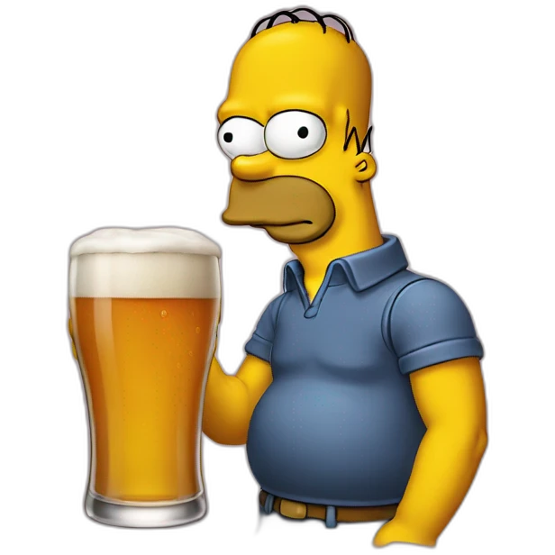 Simpson drink beer emoji