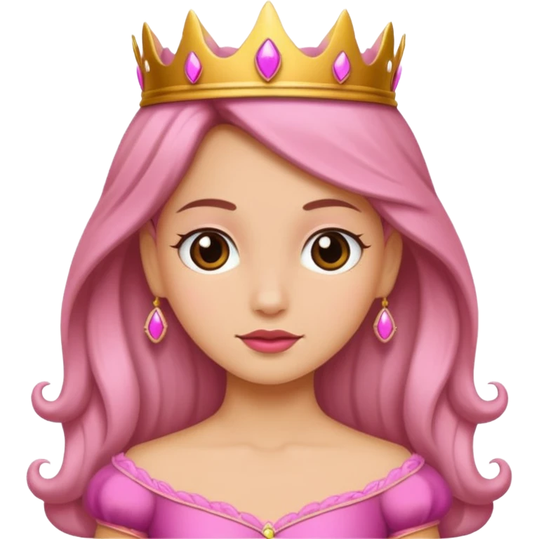 Una princesa con un moño rosa emoji