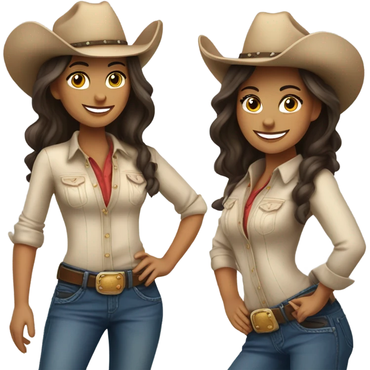 Very pretty brunette cowgirl  emoji