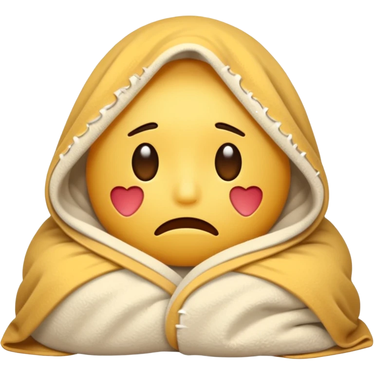 Sad emoji in blanket  emoji
