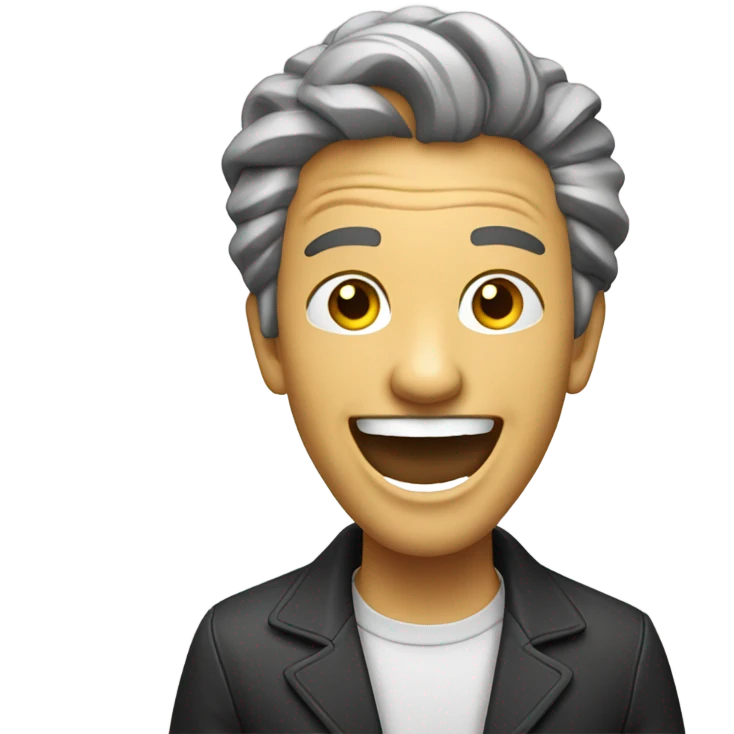 Radio presenter laughing emoji
