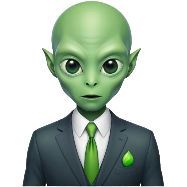alien in a suit emoji