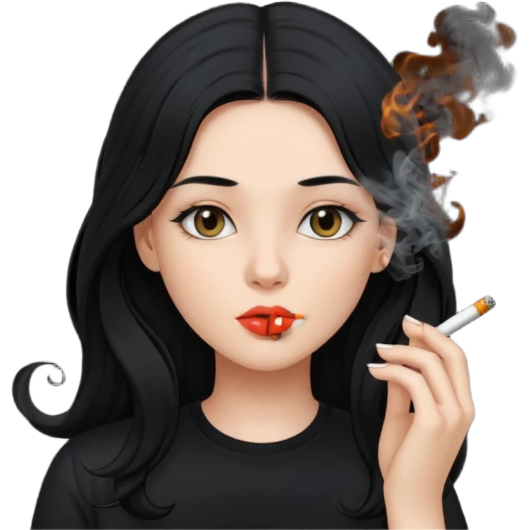Sigara içen kız emoji