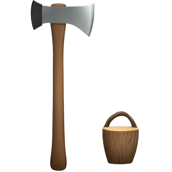 man chopping tree with axe  emoji